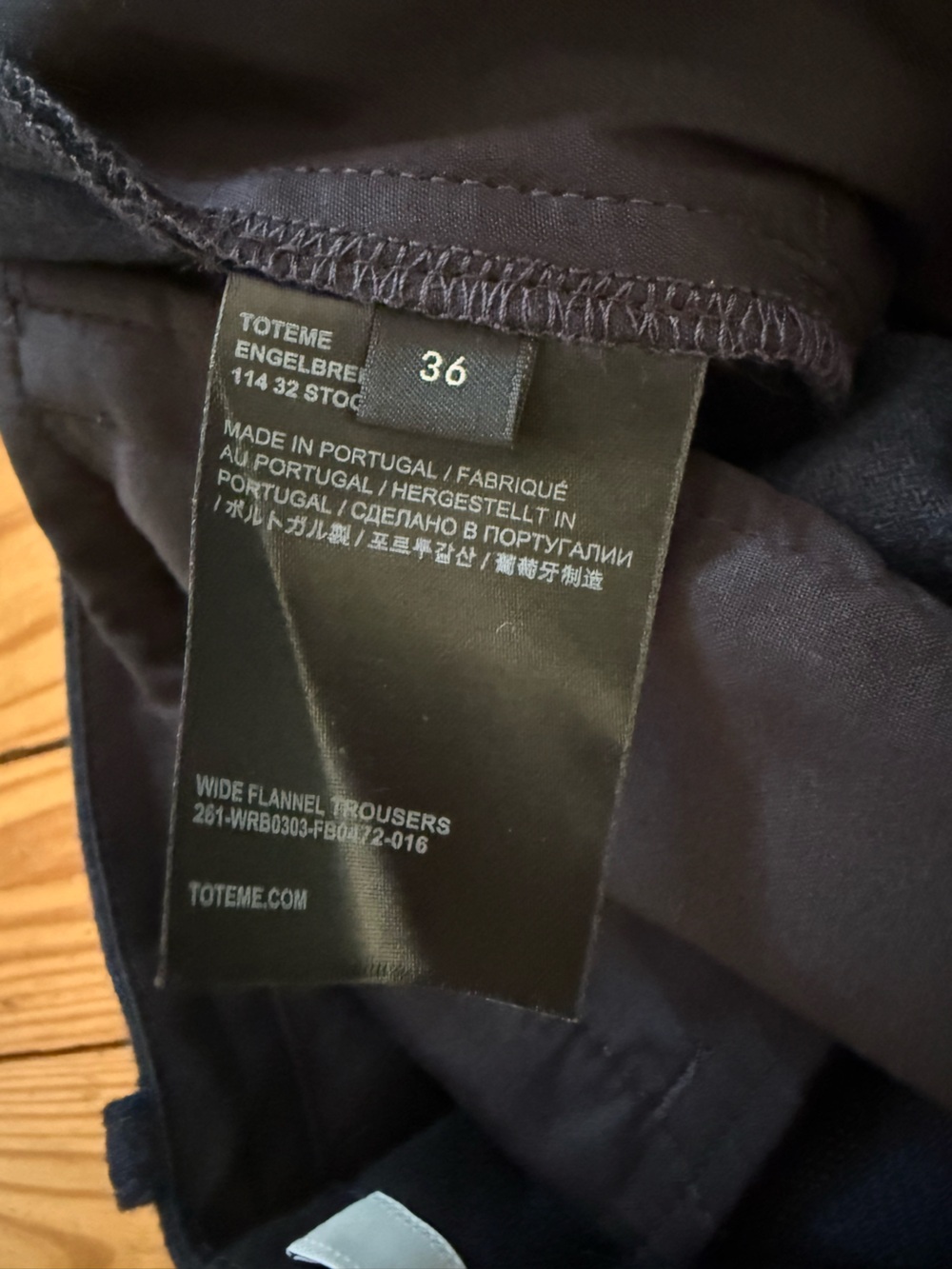 Toteme Wide flannel trousers navy NWT - Picture 12 of 13